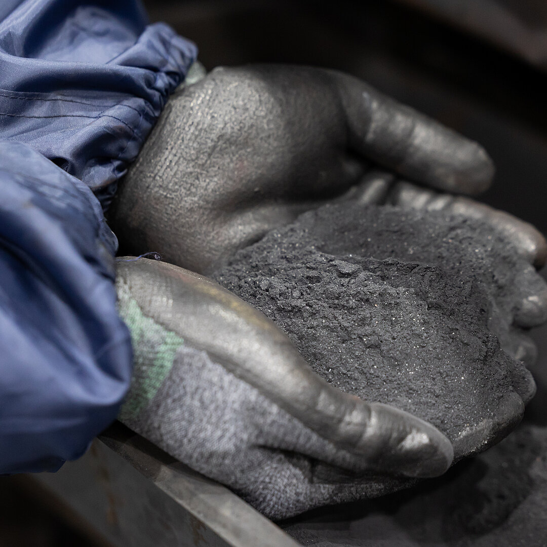 Powder From A Vehicle Battery